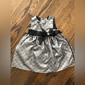 2T Girls Silver Party Dress
